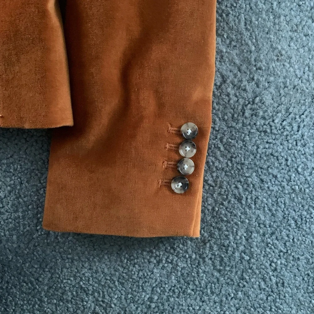 NWT-Burnt Orange Wilfred Velvet Blazer (Size 2) - Picture 4 of 4